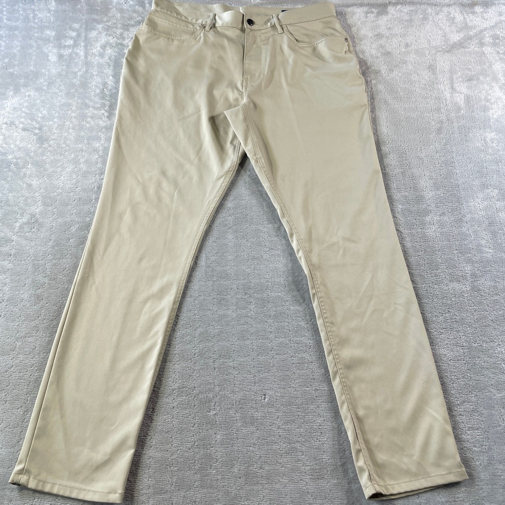 Polo Ralph Lauren Performance Pants Mens 34x32 Khaki Golf Stretch Luxury Office
